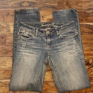 American Eagle Outfitters Women's Bootcut Jeans in Washed Blue